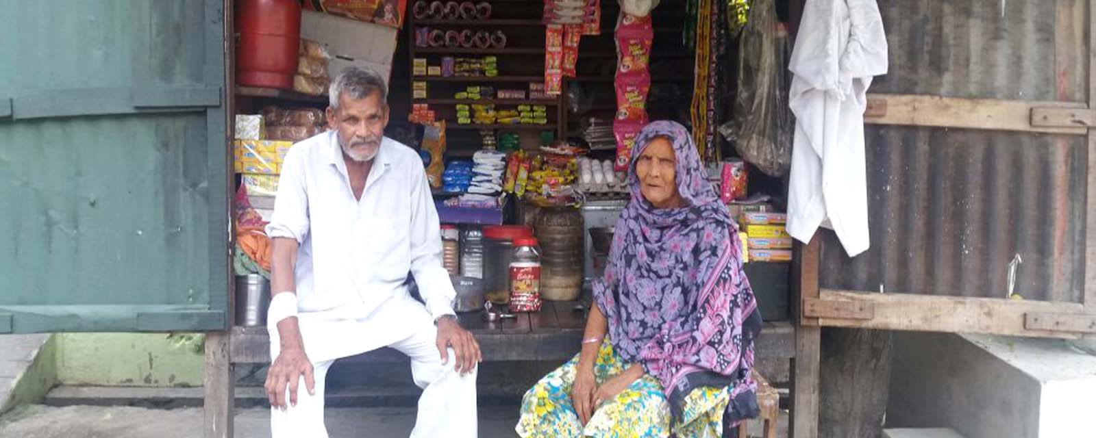 Kela Devi at her Grocery Shop with her husband
