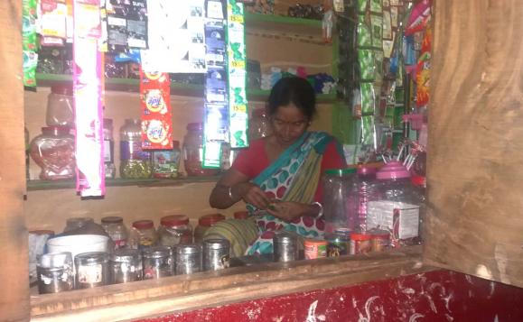 Rajni at her Betel Shop
